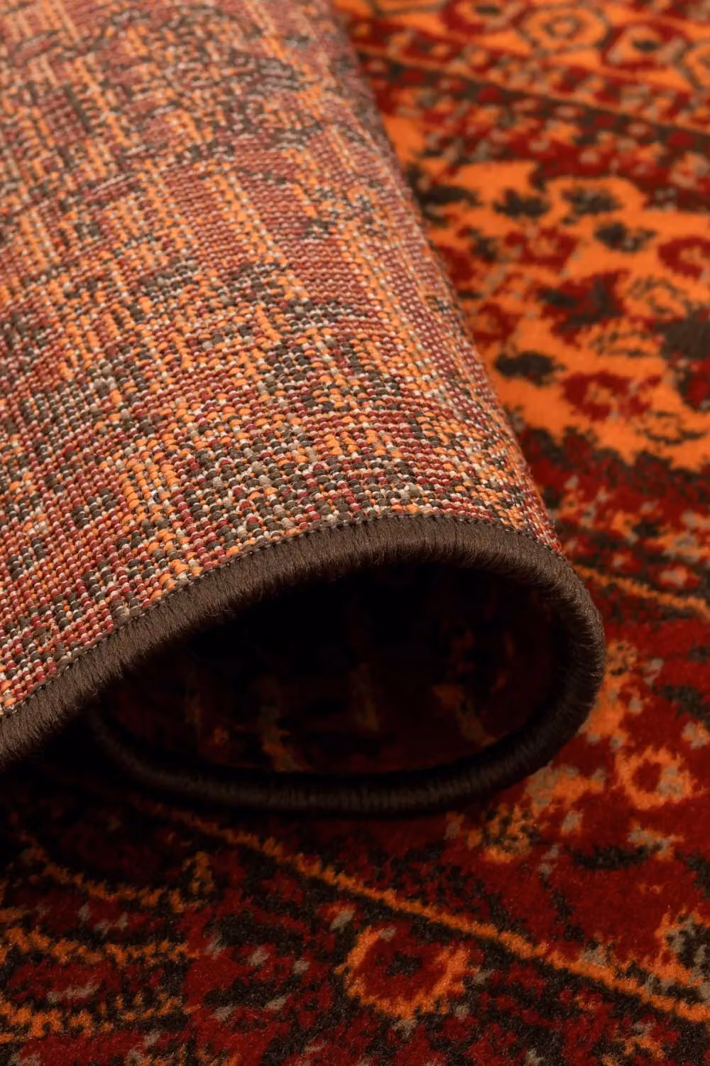 Kukoon Traditional Red and Brown Oriental Runner Rug, W: 70 cm x L: 300 cm – 2