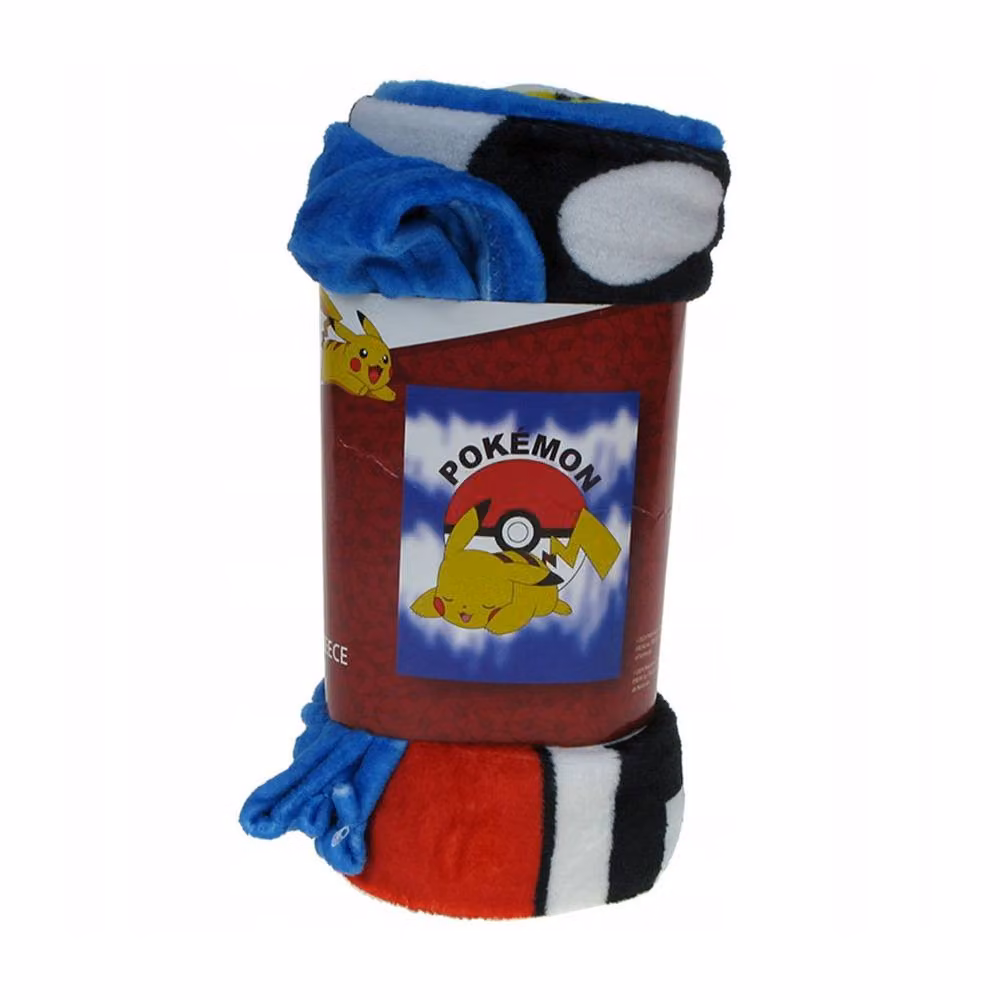 Pokemon Multicolour Fluffy Fleece Pikachu and Pokeball Blanket – 3