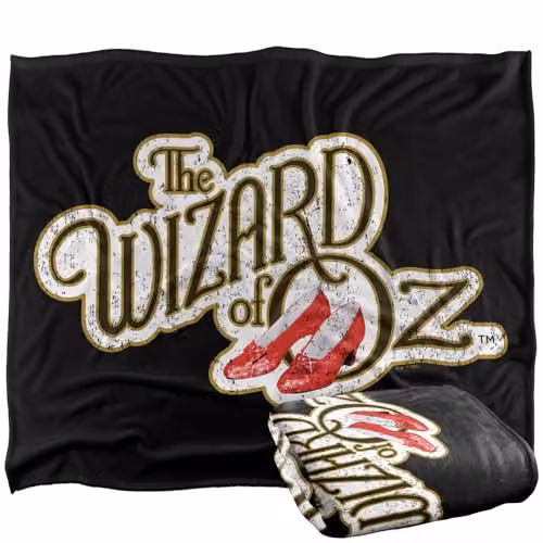 LOGOVISION The Wizard of Oz Logo Silky Touch Super Soft Fleece Throw Blanket, Multicolour, W: 127 cm x D: 152 cm – 1