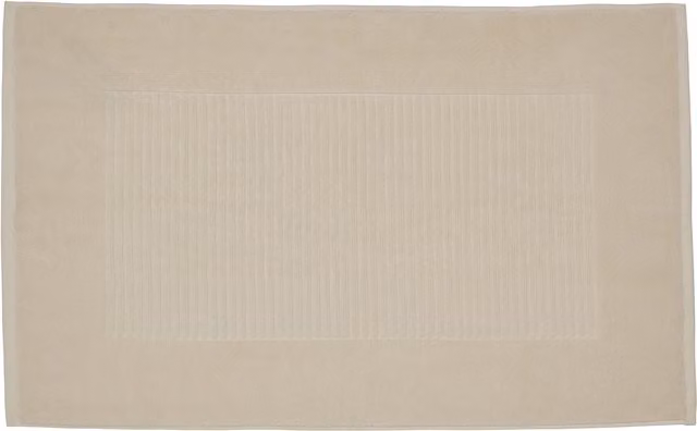 Bedeck 1951 Alessa Rectangular Cotton Bath Mat in Beige