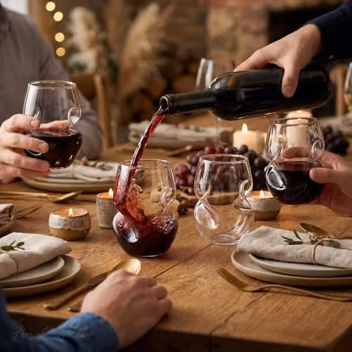 Final Touch Conundrum Red Wine Glasses, Set of 4, 473ml, Transparent – 6