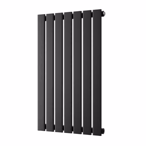 UK Radiators Typhoon Black Flat Tube Horizontal Designer Radiator, W: 47.6 cm, H: 80.0 cm – 2