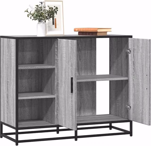 Berkfield Home Grey Sonoma Sideboard W/D/H: 92 x 35 x 76 cm – 1