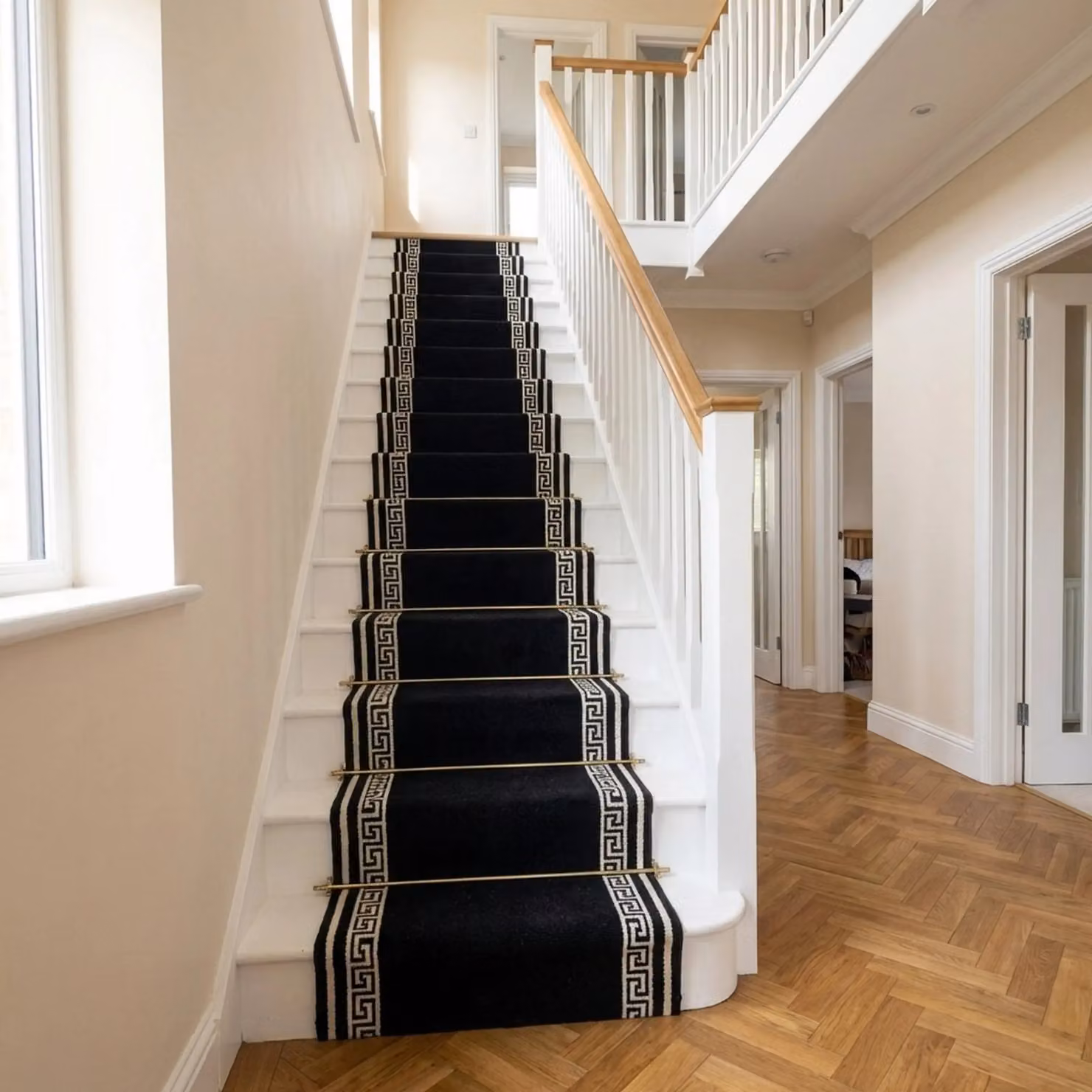 runrug Soft and Durable Stair Runner Carpet in Black, W: 80 cm, L: 480 cm – 8