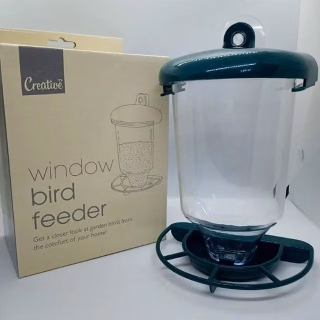 Creative Products Window Bird Feeder in Transparent and Green – 1