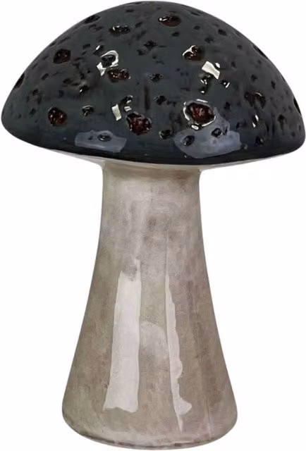 Four Candle Grey Ceramic Mushroom Tabletop Decoration – 1