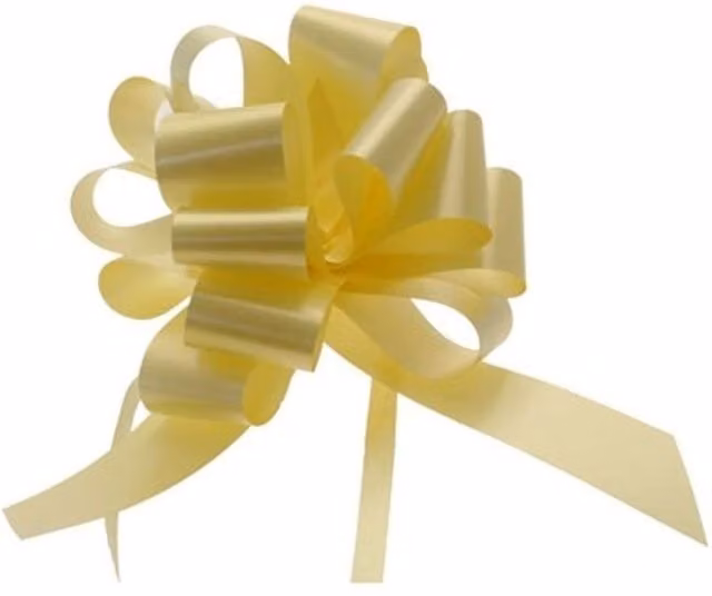 KDMD Light Yellow Pull Bow 31mm Plastic Party Decoration