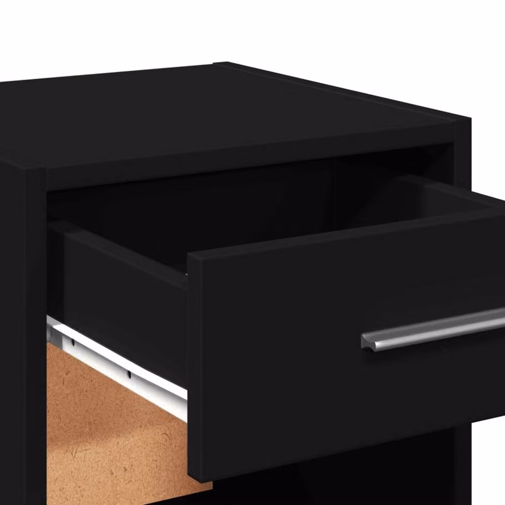 Berkfield Home Elegant Bedside Cabinets, 2 Piece Set in Black, W/D/H: 35 x 34 x 65 cm – 7