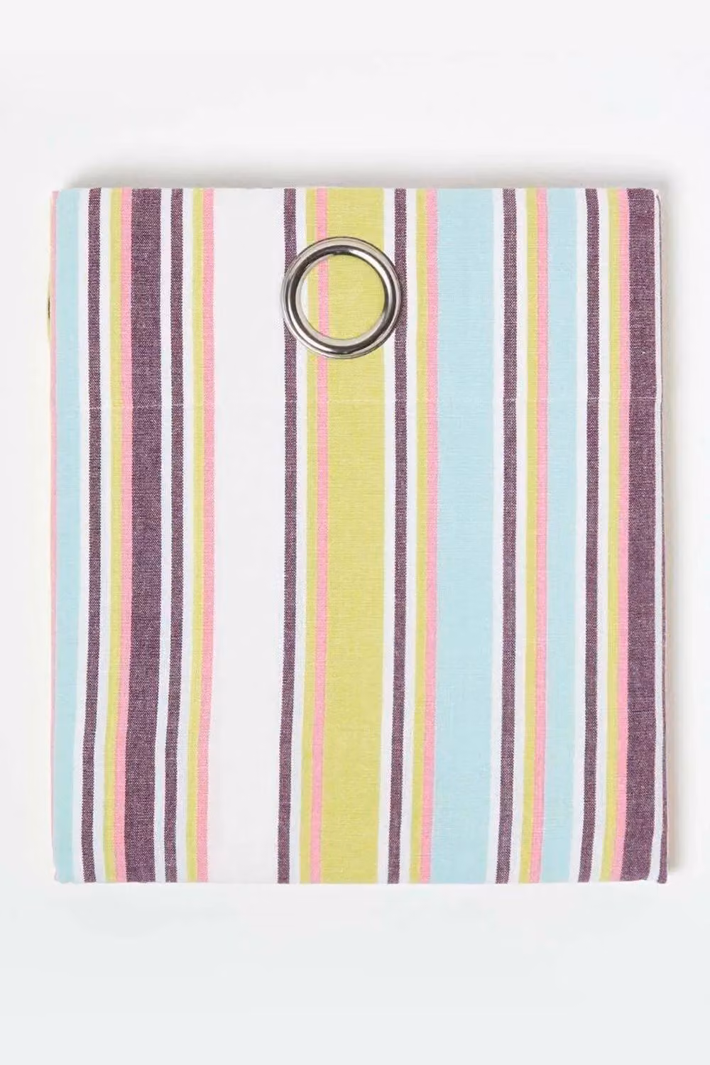 Homescapes Osaka Green Striped Eyelet Curtain Pair, Width: 140 cm, Drop: 229 cm – 2