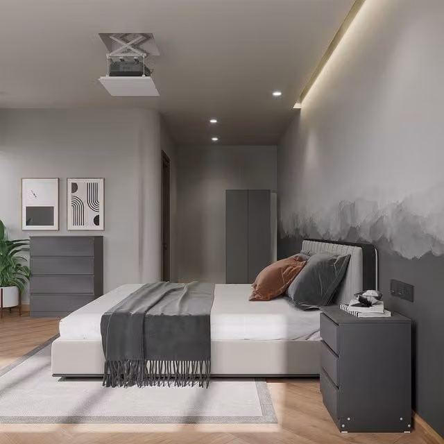 Seconique Malvern 2 Door Wardrobe Bedroom Set in Matt Grey