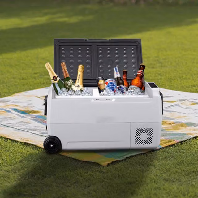 Living Star Portable Car Compressor Refrigerator in White