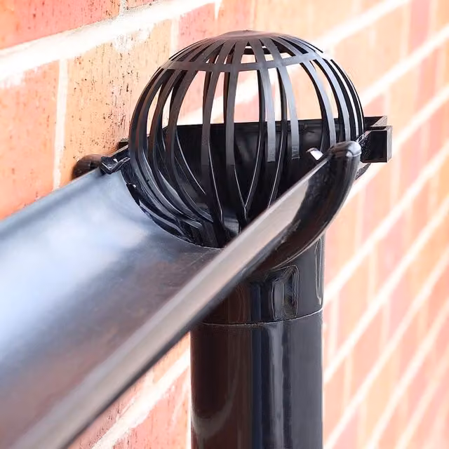 Livingandhome Black PVC Plastic Roof Drain Strainer