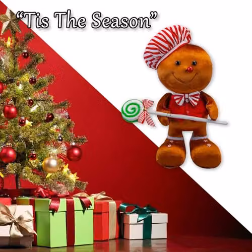 VFM e-Store Christmas Gingerbread Man Tabletop Decoration, Red, W/H: 37 x 25 cm – 5