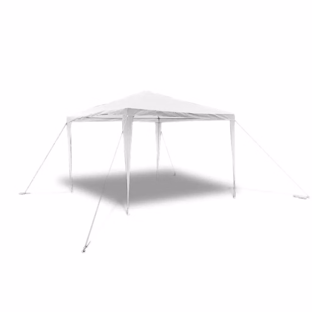 Berkfield Home White Pyramid-Roof Garden Gazebo Pavilion W: 300 cm, D: 300 cm, H: 250 cm – 2