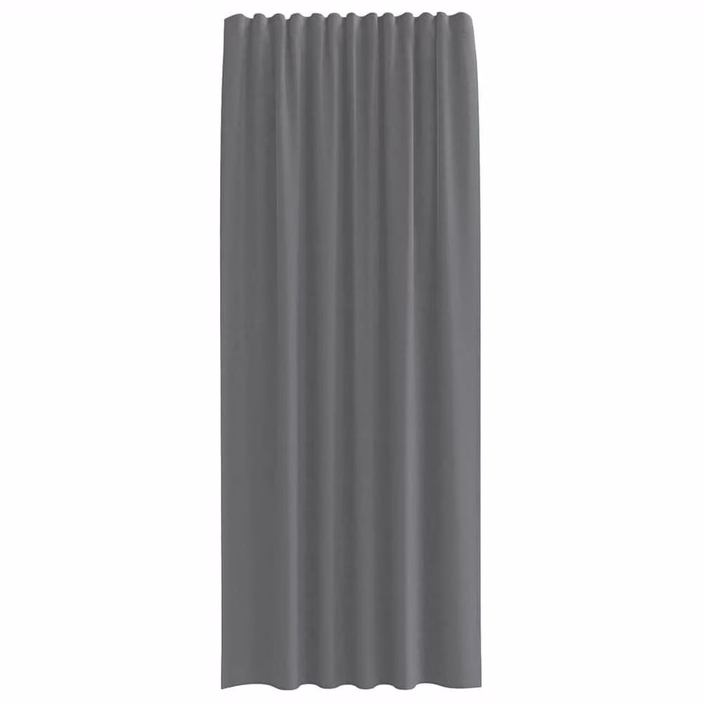 Berkfield Home Dark Grey Voile Fabric Panel Curtains with Rod Pockets, 2 Pack – 3