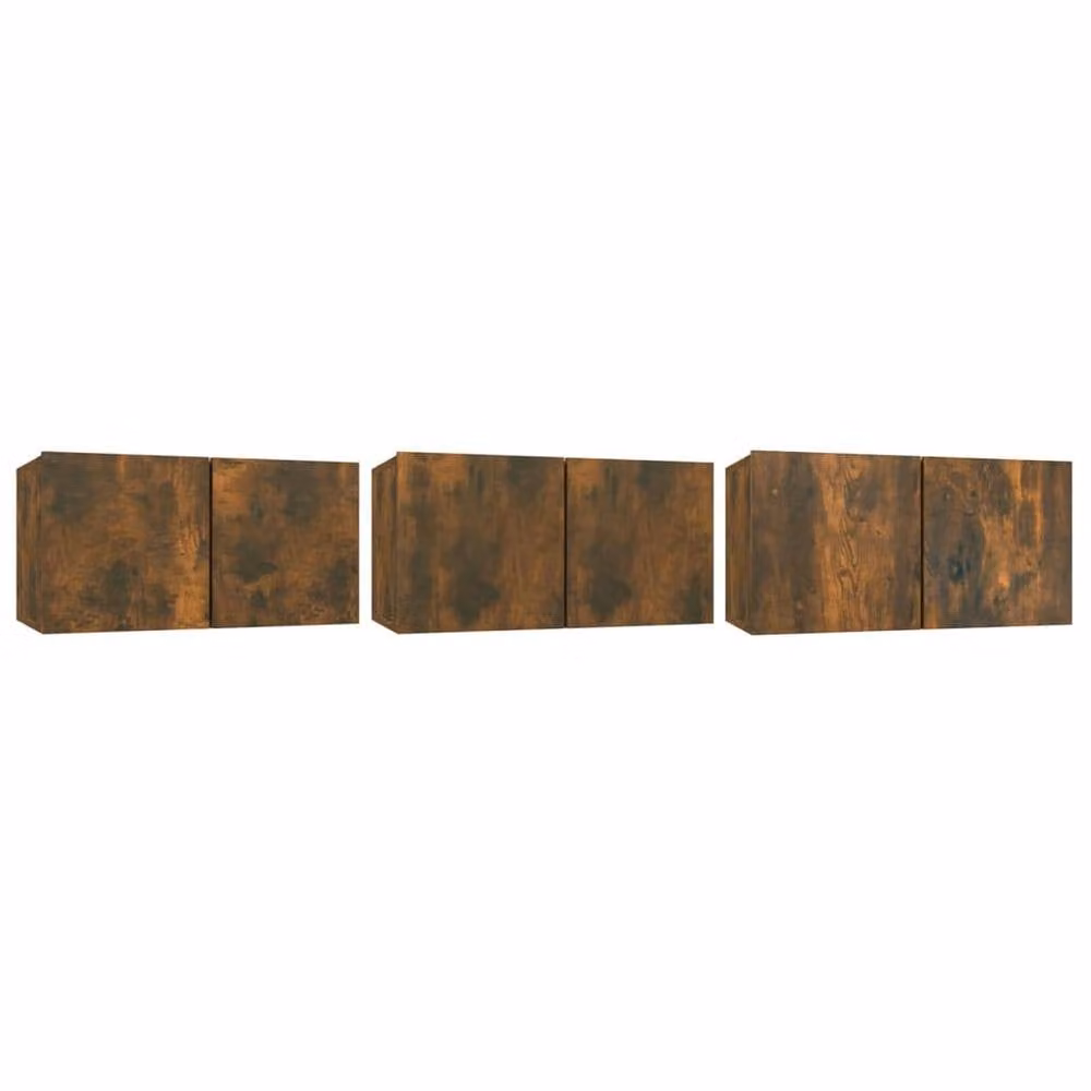 Berkfield Home 5 Piece Smoked Oak TV Cabinet Set in Brown – 3