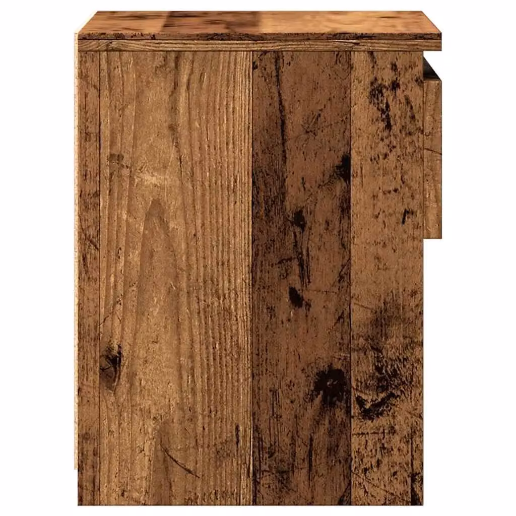 Berkfield Home Bedside Cabinet in Old Wood Brown, W/D/H: 40 x 30 x 39 cm – 4