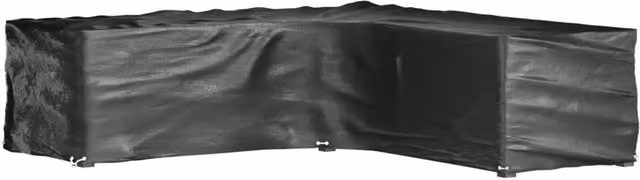 Berkfield Home L-Shaped Garden Furniture Covers, 2 Pack, Black, W/D/H: 285 x 285 x 70 cm