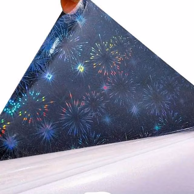 Syntego Pack of 10 Fireworks Vinyl Stickers, A4, Multicolour and Transparent, Glossy Finish