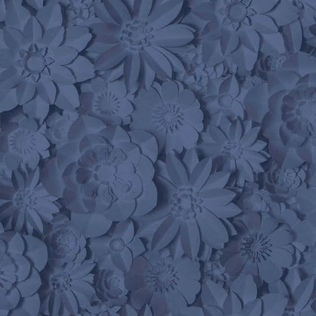 Fine Décor Diions Blue Floral Botanical Paper Wallpaper Roll