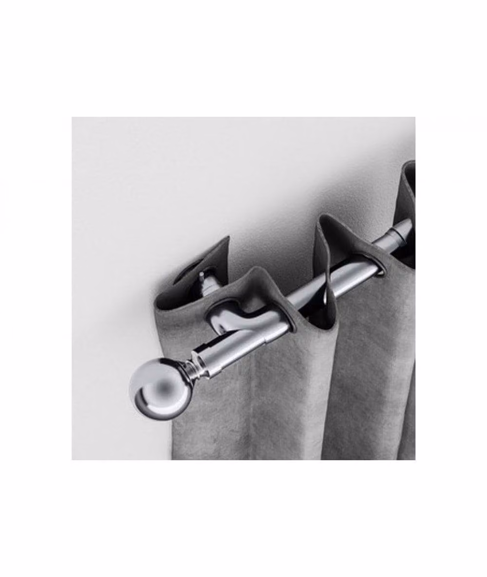 New Edge Blinds Metallic Silver Corner Bracket for 28mm Curtain Poles – 2