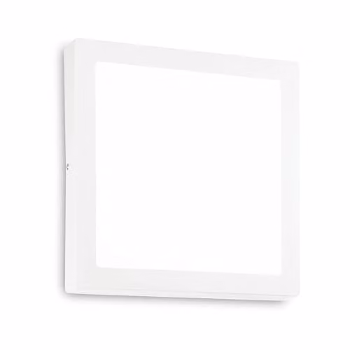 Ideal Lux Universal Integrated Simple LED Square Ceiling Lamp, White, 3000K Warm White – 1
