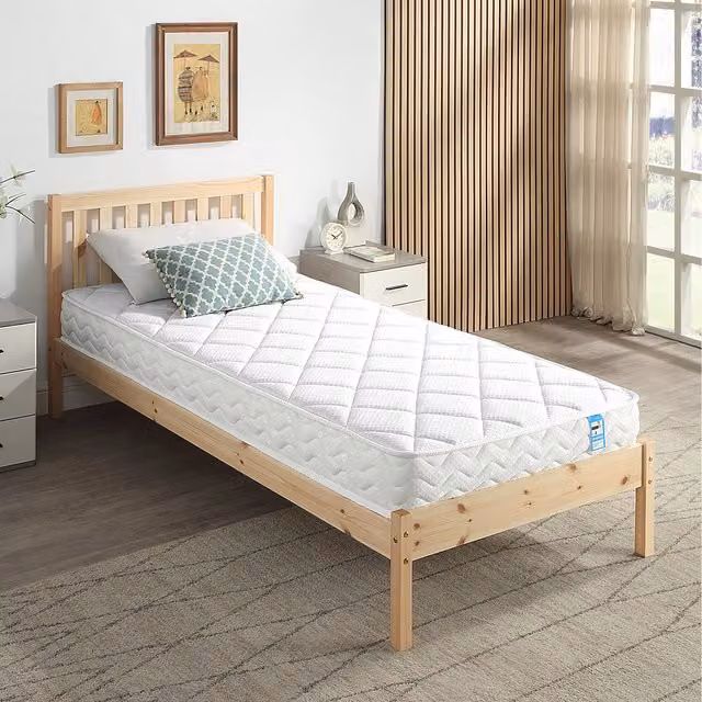 Home Treats White Single Hybrid Memory Foam and Pocket Sprung Mattress, W/D/H: 90 x 190 cm