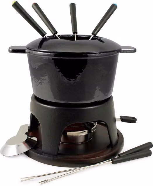Swissmar 11-Piece Sierra Fondue Set - Black