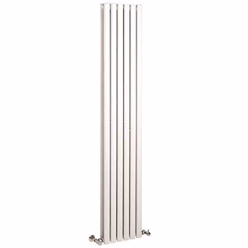 Hudson Reed HL326 Revive Modern Vertical Designer Double Panel Bathroom Radiator, Gloss White, H: 180 cm, W: 35.4 cm – 1
