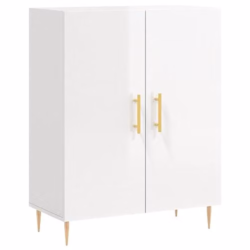 vidaXL High Gloss White Sideboard in Engineered Wood W/D/H: 69.5 x 34 x 90 cm