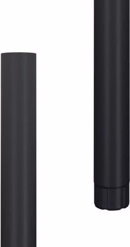 Lindab Galvanised Steel Downpipe, Black, Diameter: 100 mm, Length: 3 m