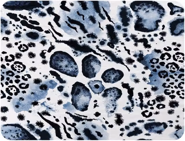 Benjamin Tate Design Blue and Sand Leopard Print Fleece Blanket, W/D/H: 120 x 150 cm – 2