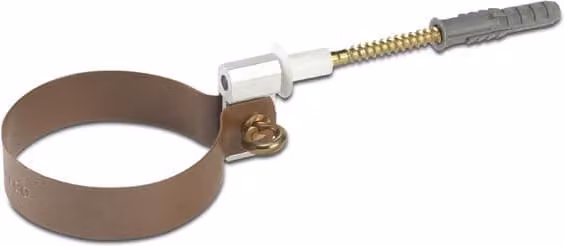 Galeco Steel Downpipe Clip with Fixing, Copper Effect, 87mm