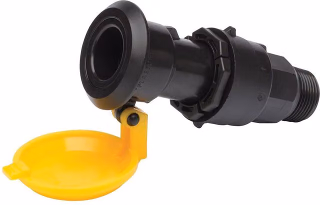Plasson 1" Quick Coupling Valve, Grey and Black