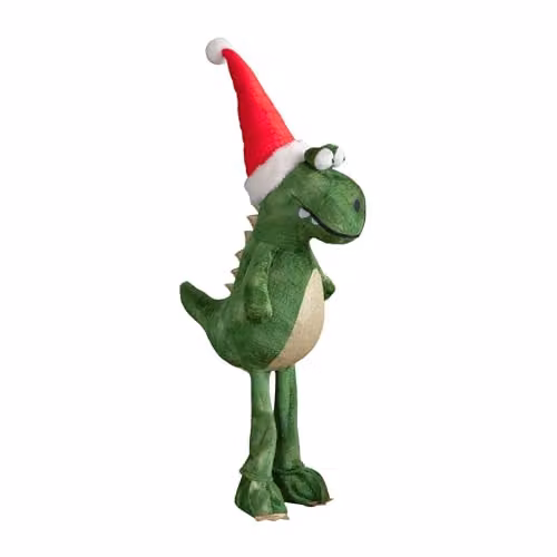 Samuel ALEXANDER Green Plush Santa-Saurus Dino Standing Christmas Decoration, Height: 70 cm – 3