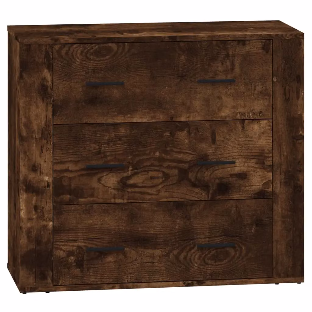 Berkfield Home Set of 2 Smoked Oak Sideboards in Brown, Engineered Wood – 3