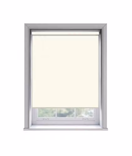 New Edge Blinds Cream Thermal Blackout Roller Blind, No Drill Adhesive, W: 110 cm, H: 170 cm