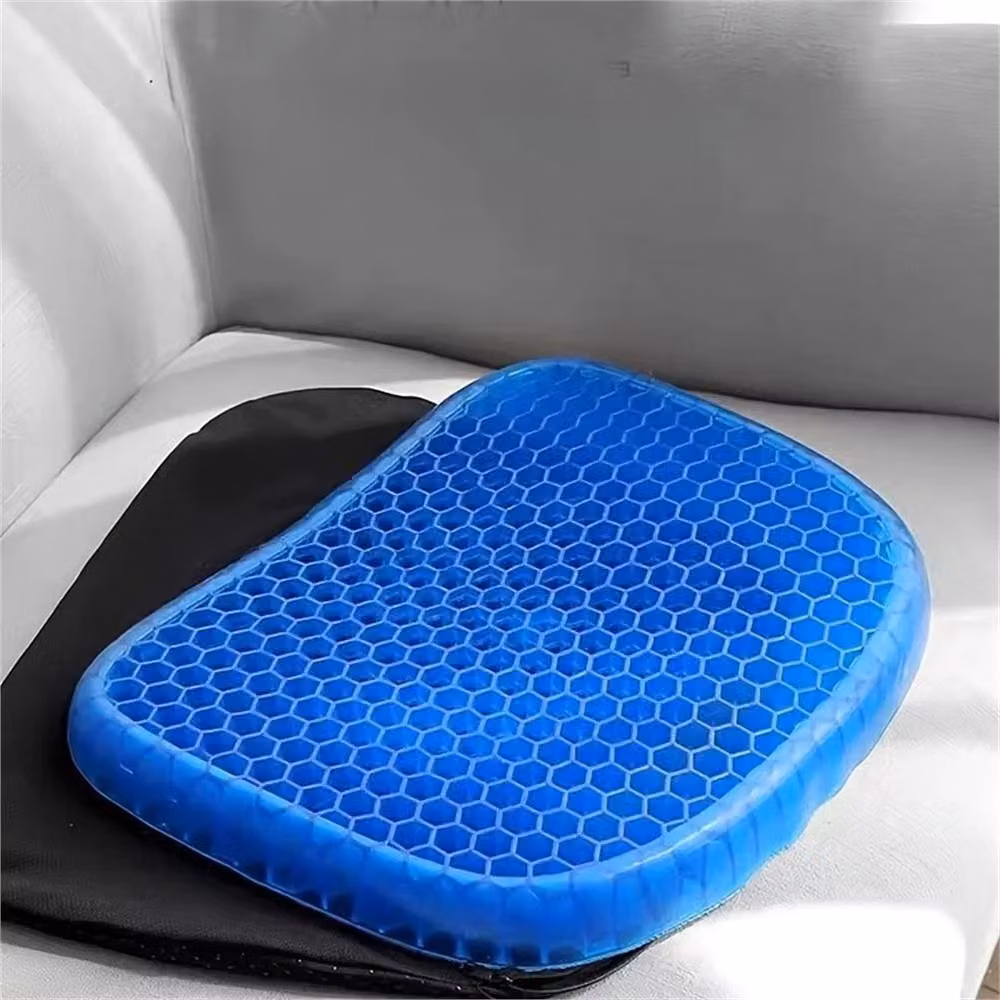 Nordara Blue Honeycomb Cooling Gel Seat Cushion, Breathable and Washable Oval Egg Pad – 3