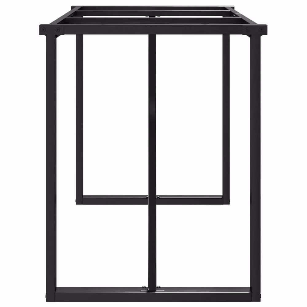 Berkfield Home O-Frame Dining Table Legs in Matt Black Steel W/D/H: 120 x 60 x 73 cm – 4