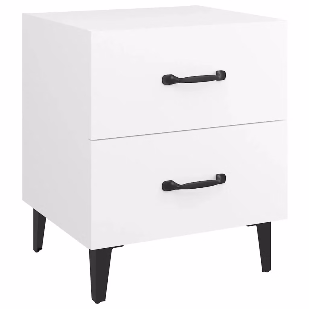Berkfield Home White Bedside Cabinet W/D/H: 40 x 35 x 47.5 cm – 2