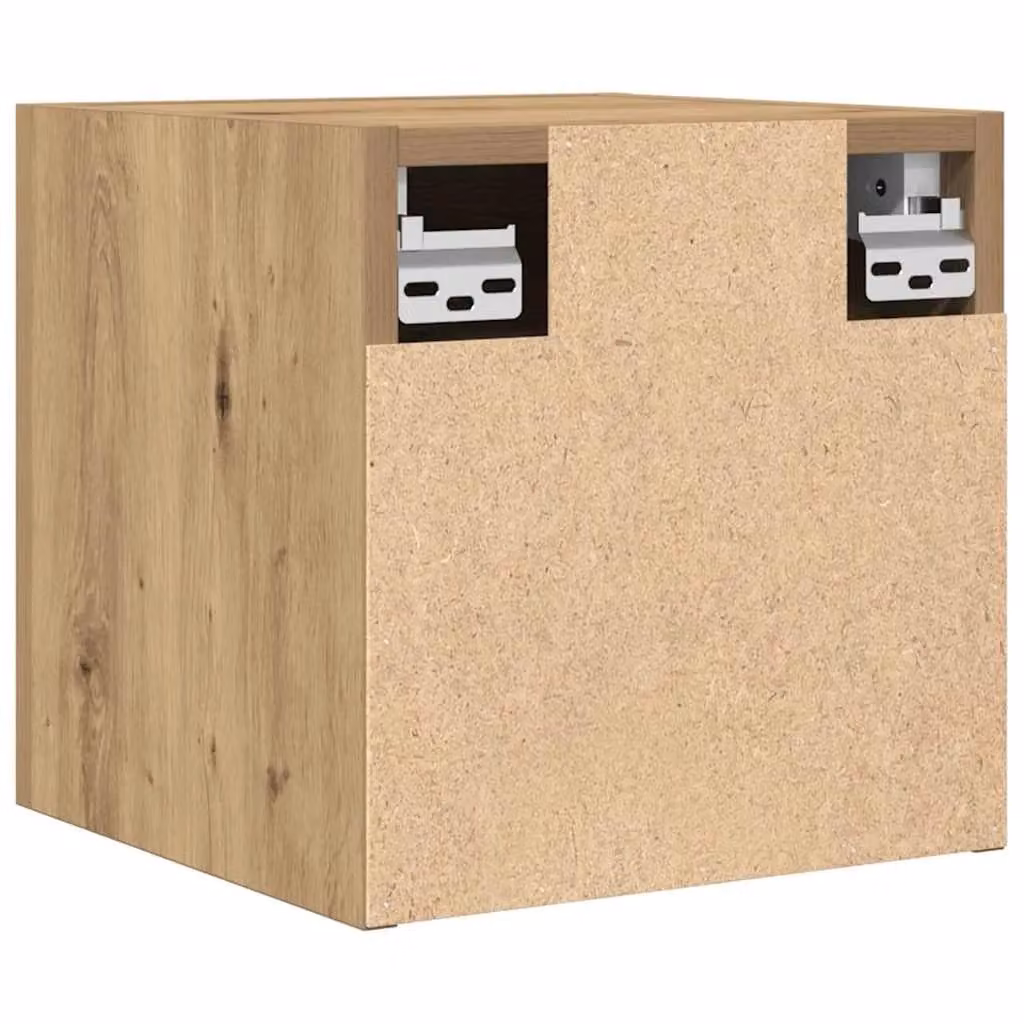 Berkfield Home Artisan Oak Wall Mounted TV Cabinet, Brown, W: 30.5 cm, D: 30 cm, H: 30 cm – 4