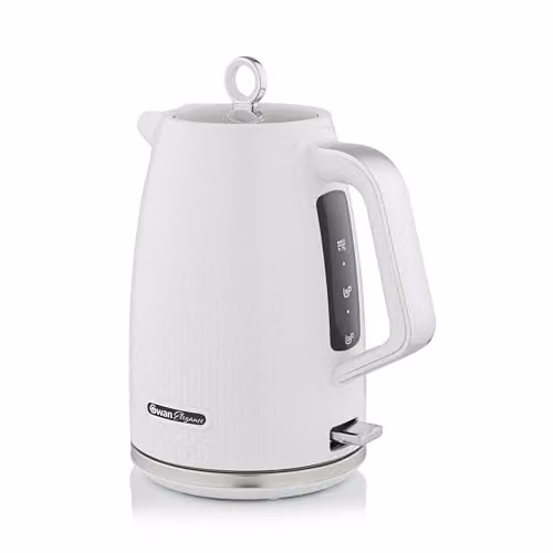 Swan Elegance Cordless Kettle, White, 1.7 L, 3000W with Auto Shut-Off – 1