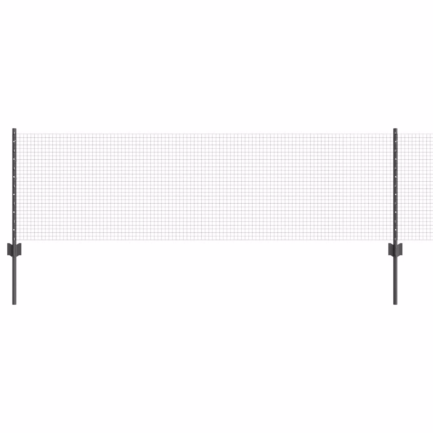 Berkfield Home Grey Steel Welded Wire Fence with 44 U-Profile Posts, W: 0.6 m, L: 100 m – 2