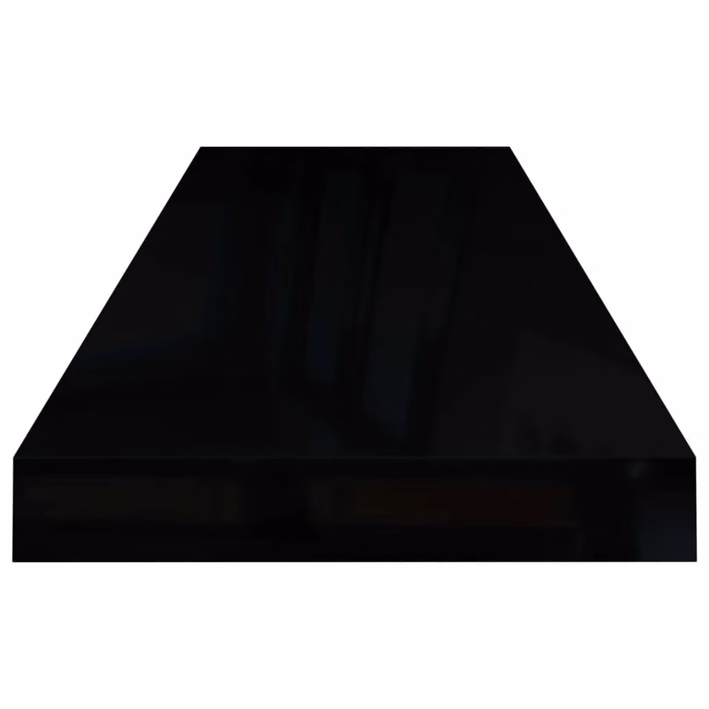 Berkfield Home Floating Wall Shelf in High Gloss Black, W: 80 cm, D: 23.5 cm, H: 3.8 cm – 3