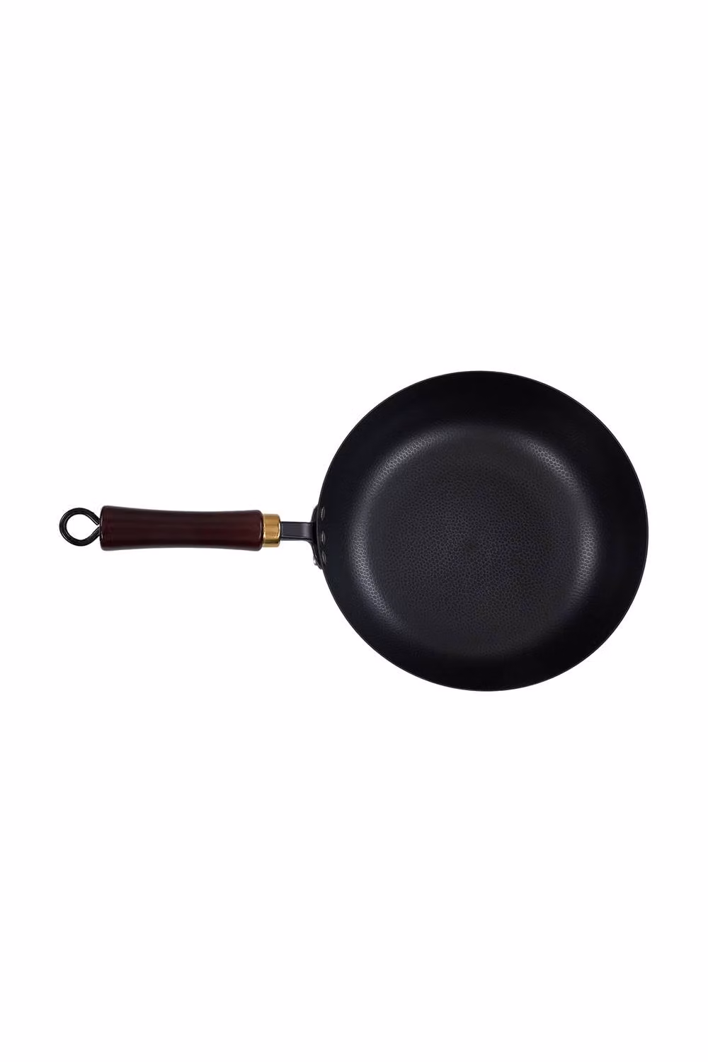 Living and Home Uncoated Cast Iron Wok with Hammered Finish in Black, Small – 3
