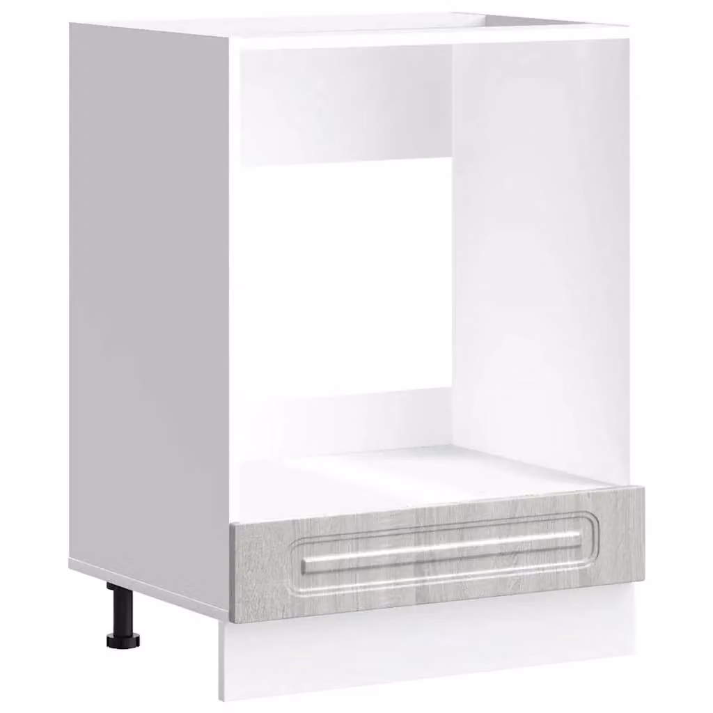Berkfield Home Kalmar Freestanding Appliance Housing Unit in Grey Glossy Engineered Wood