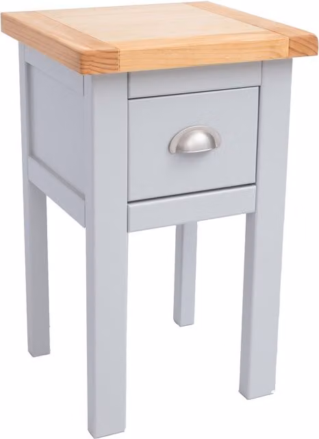 Cabinet Bits Grey Pine Wood Bedside Table