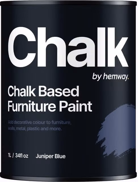 Hemway Chalk Based Furniture Paint in Matt Juniper Blue, 1L