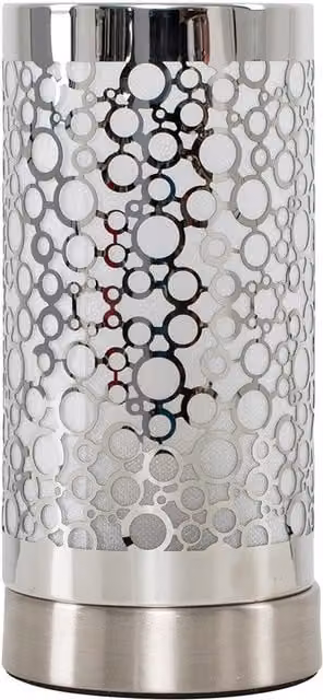 Cadena Touch Table Lamp in Silver and Chrome Metal