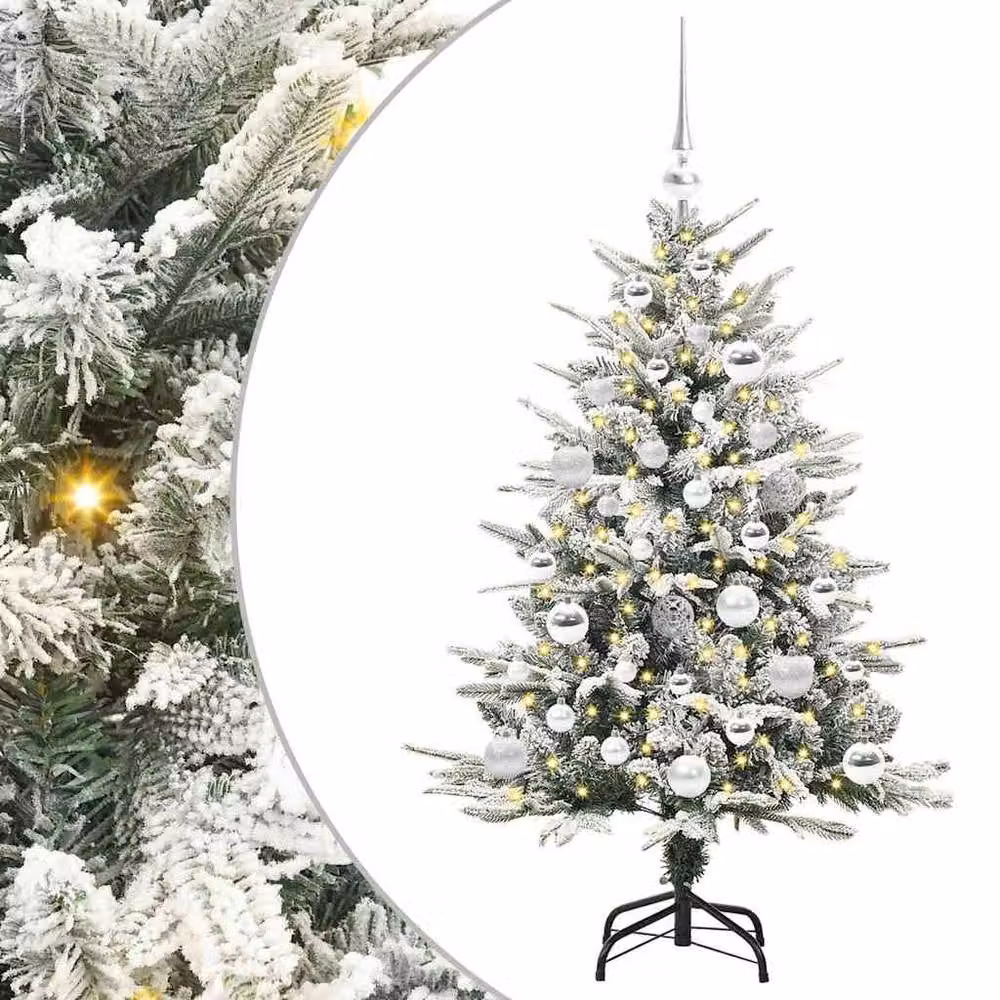 Berkfield Home Pre-lit Artificial Christmas Tree with Ball Set, Green, Height: 120 cm – 2